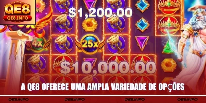 A QE8 oferece uma ampla variedade de opções