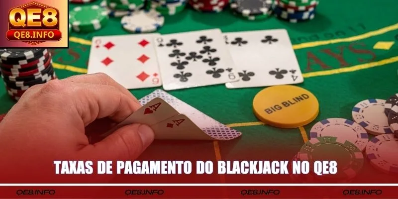 Taxas de pagamento do Blackjack no QE8